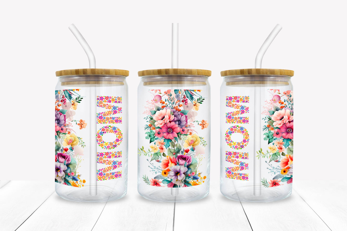 Mom Flowers Libbey Glass