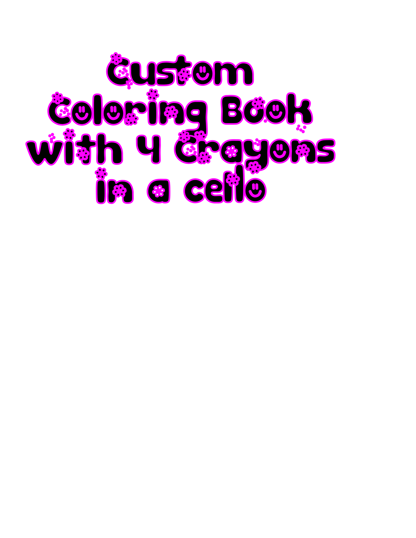 Custom Coloring Book + Crayons