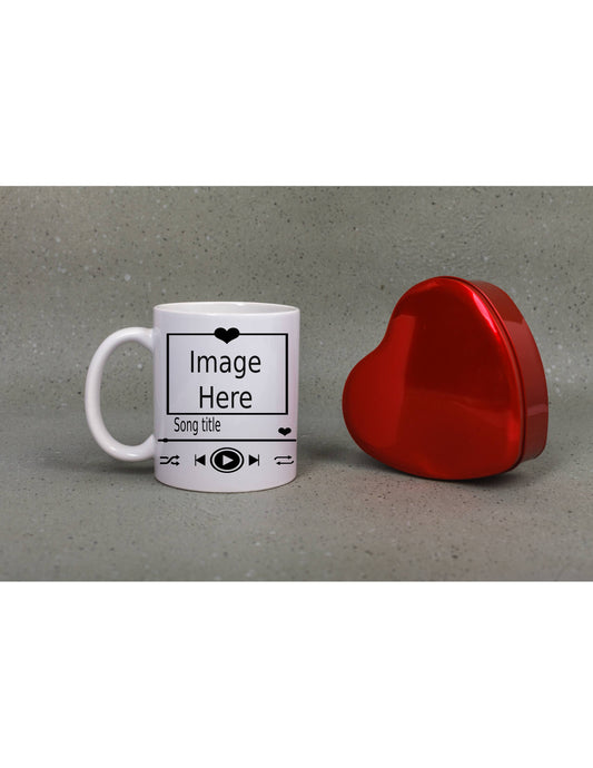 Heart song mug with image